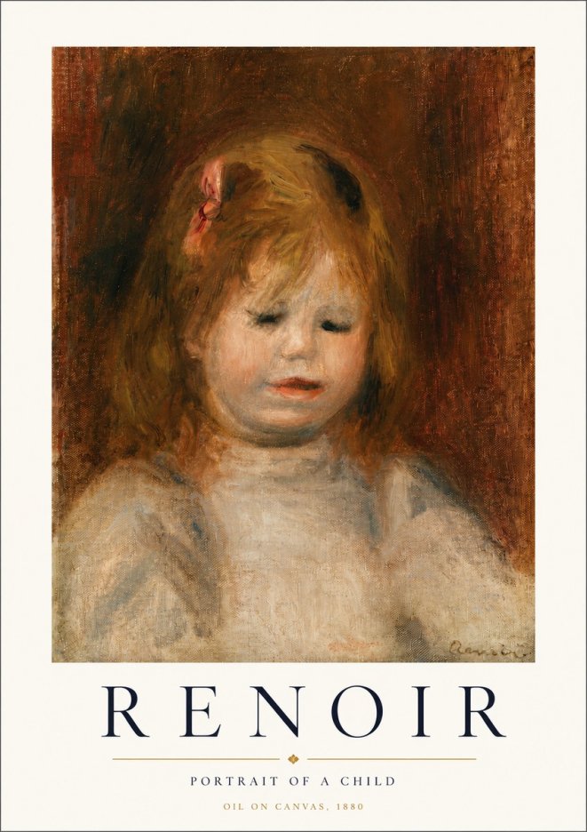 Renoir Portrait of a Child I No3 - Juliste