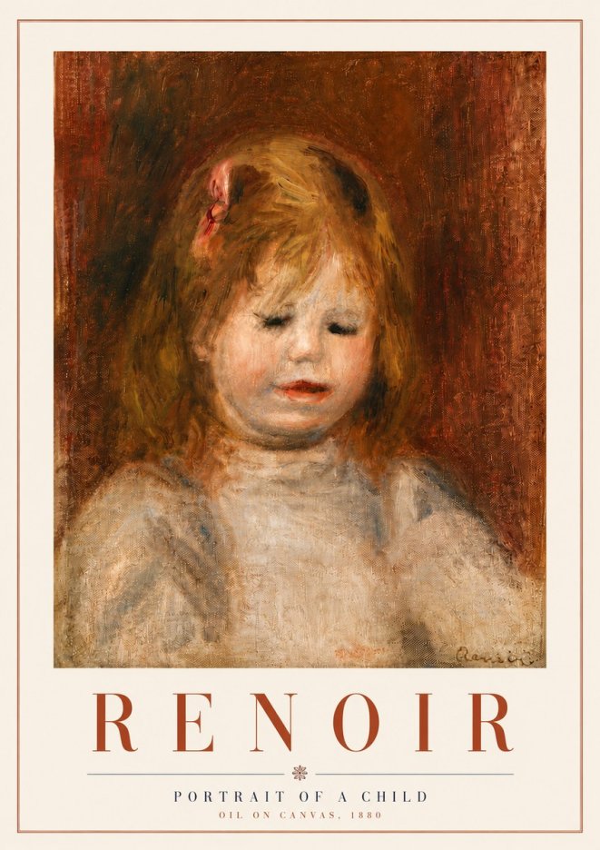 Renoir Portrait of a Child I No5 - Juliste