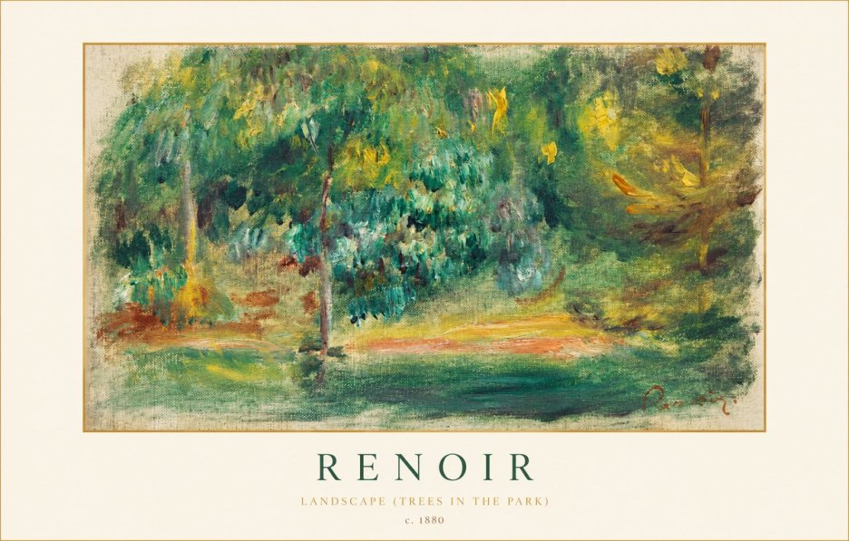 Renoir Landscape (Trees in the Park) No1 - Juliste