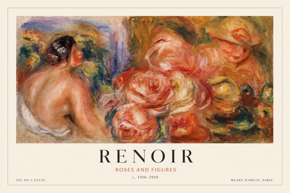 Renoir Roses and Figures No1 - Juliste