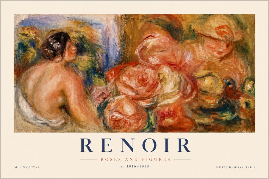 Renoir Roses and Figures No3 - Juliste