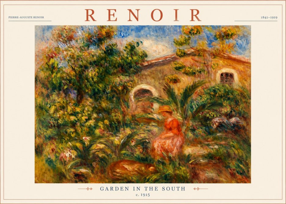 Renoir Garden in the South No3 - Juliste
