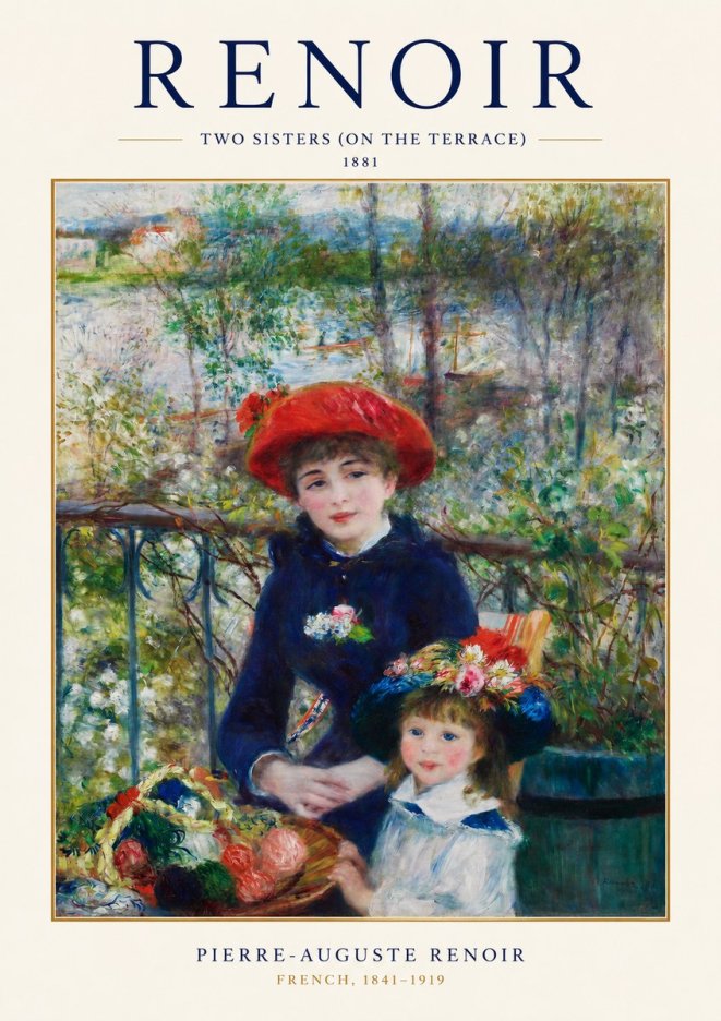 Renoir Two Sisters (on the Terrace) No1 - Juliste