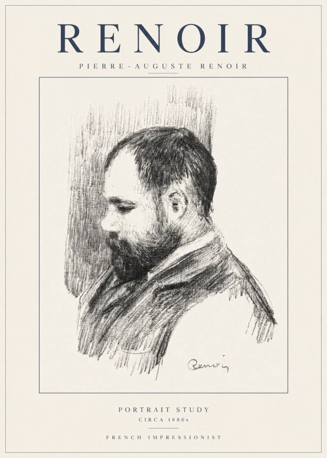 Renoir Portrait Study I No4 - Juliste