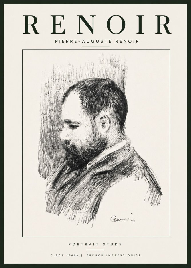 Renoir Portrait Study I No6 - Juliste