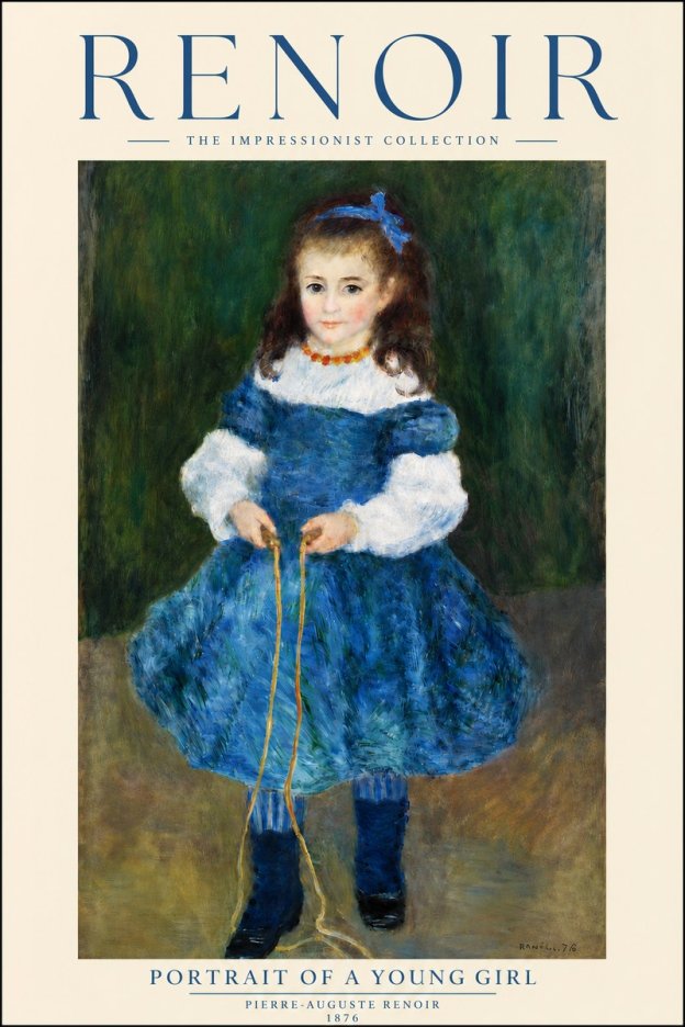 Renoir Portrait of a Young Girl III No3 - Juliste