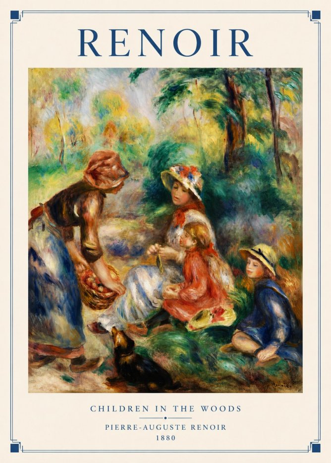 Renoir Children in the Woods No2 - Juliste