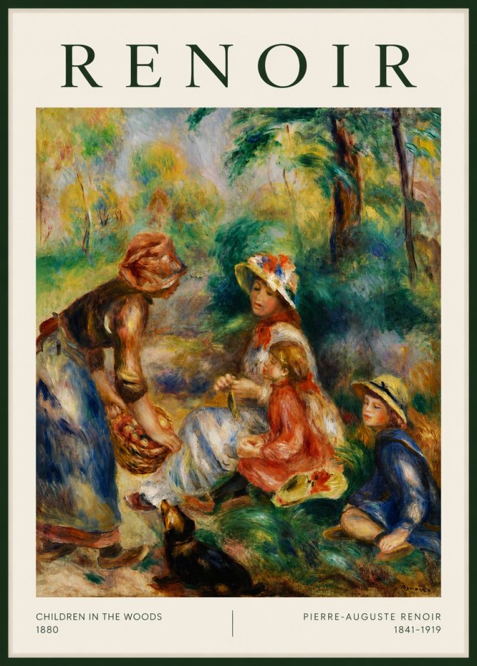 Renoir Children in the Woods No3 - Juliste