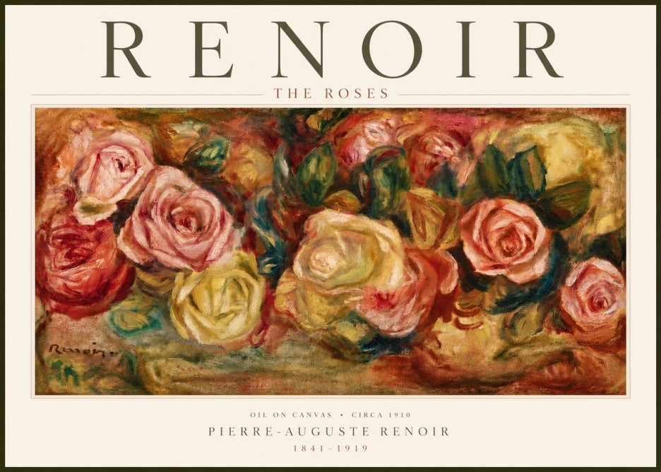 Renoir The Roses No5 - Juliste