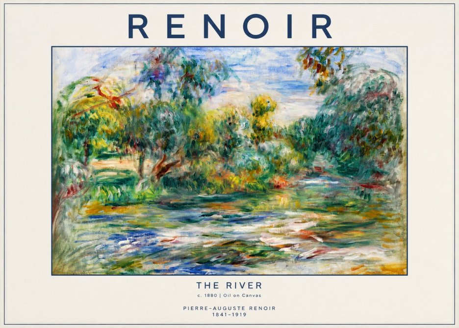 Renoir The River No2 - Juliste