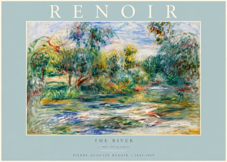 Renoir The River No3 - Juliste