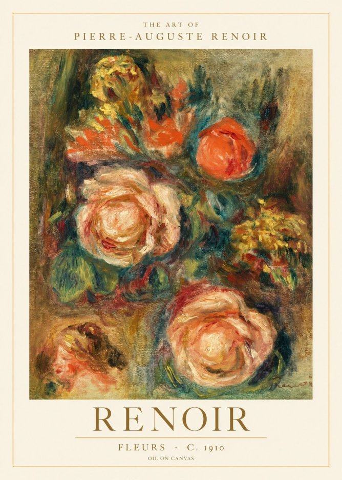 Renoir Fleurs No1 - Juliste