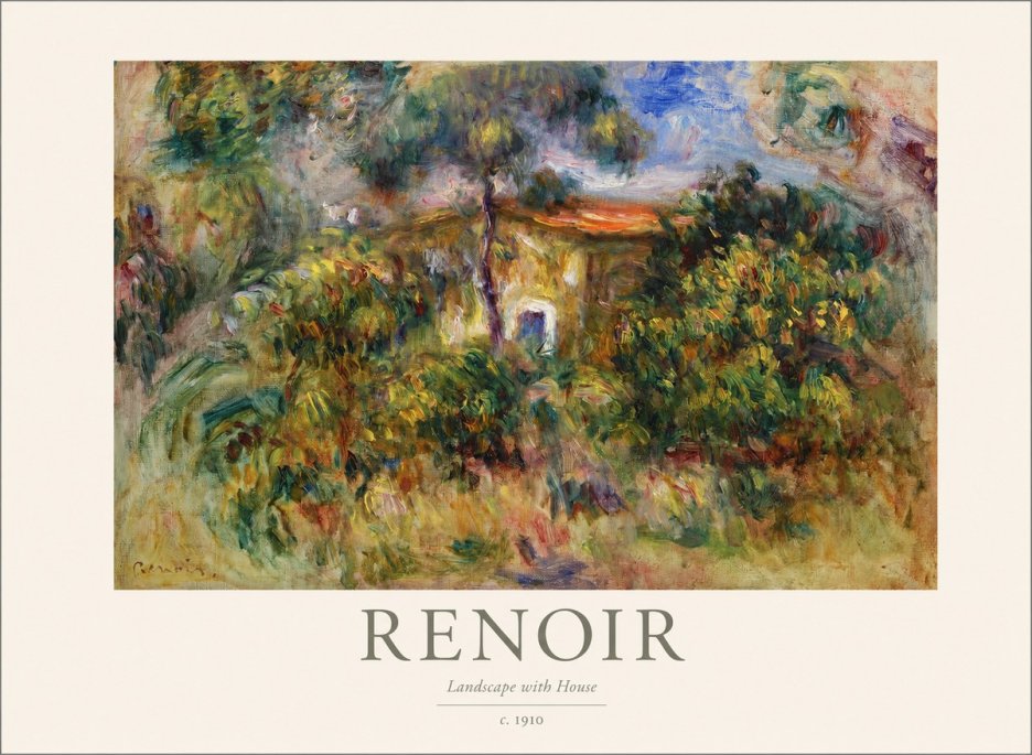 Renoir Landscape with House I No1 - Juliste