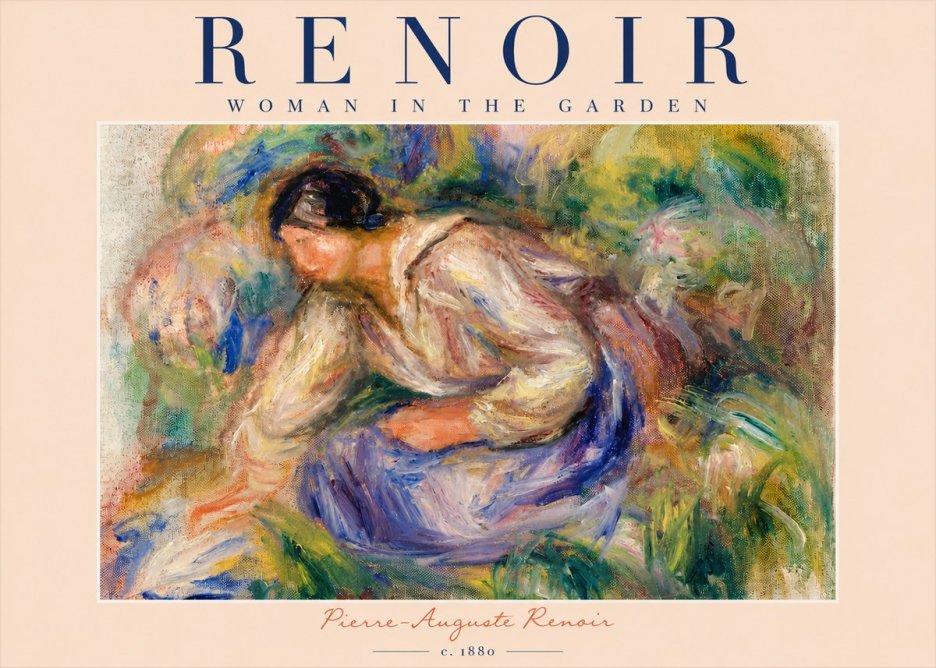 Renoir Woman in the Garden No4 - Juliste
