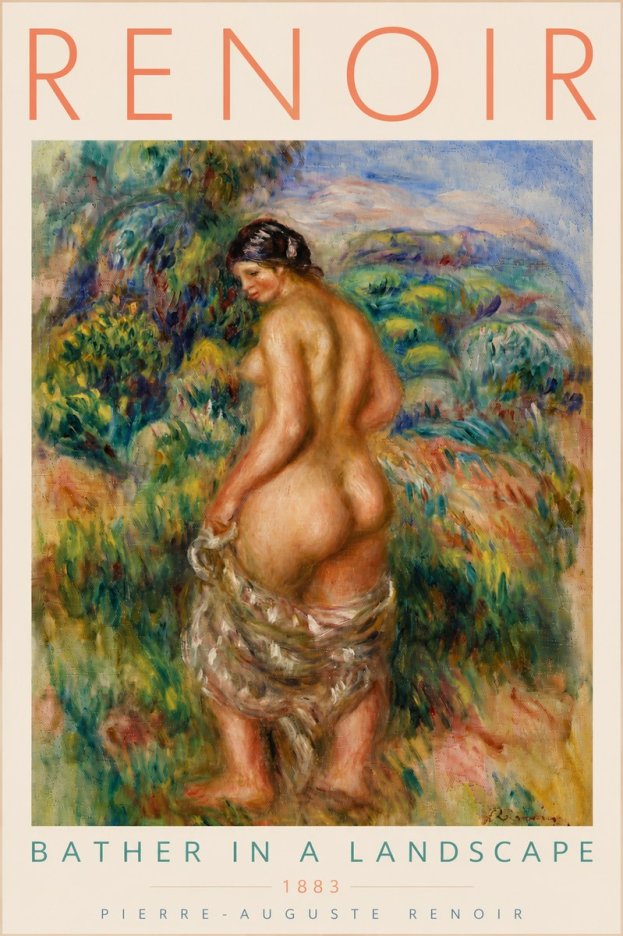 Renoir Bather in a Landscape No4 - Juliste