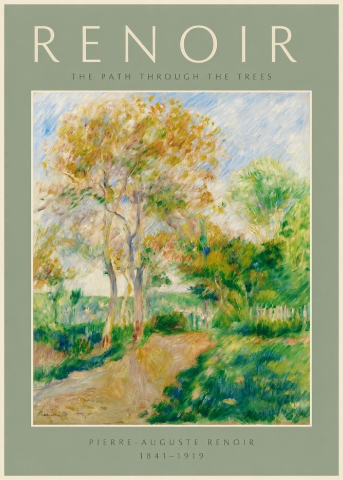 Renoir The Path Through the Trees No2 - Juliste