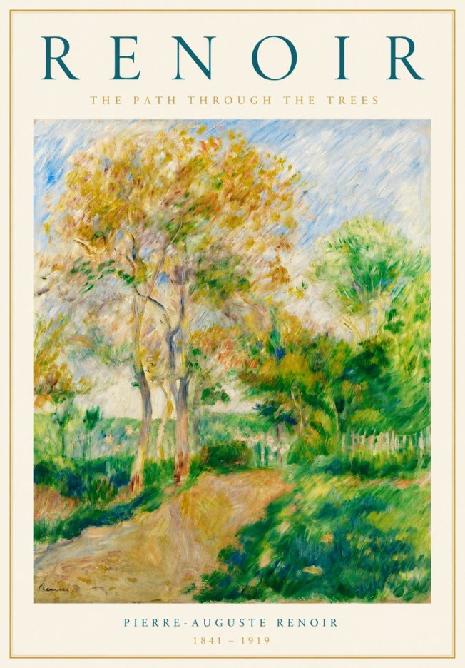 Renoir The Path Through the Trees No4 - Juliste