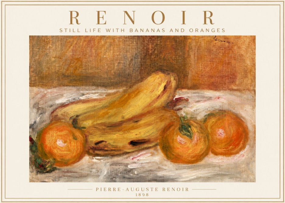 Renoir Still Life with Bananas and Oranges No4 - Juliste