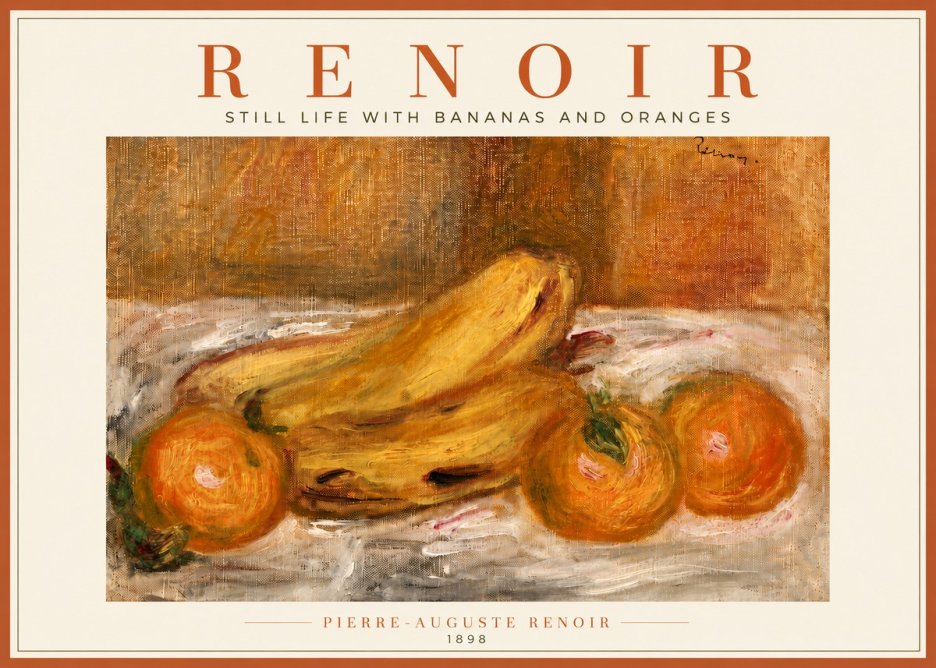 Renoir Still Life with Bananas and Oranges No6 - Juliste