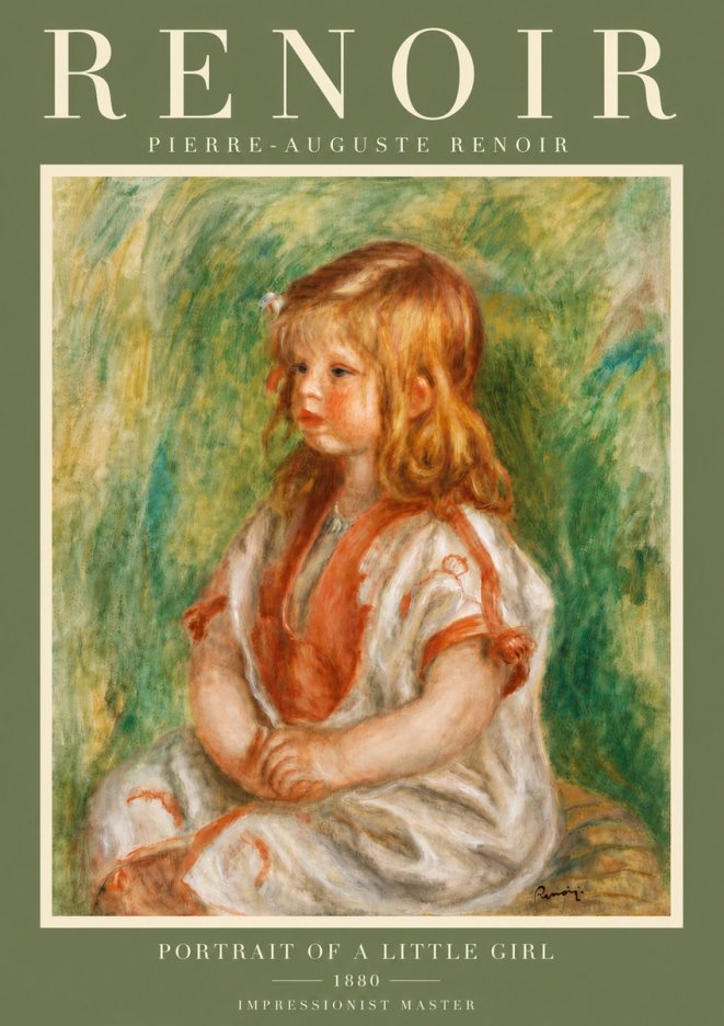 Renoir Portrait of a Little Girl No6 - Juliste