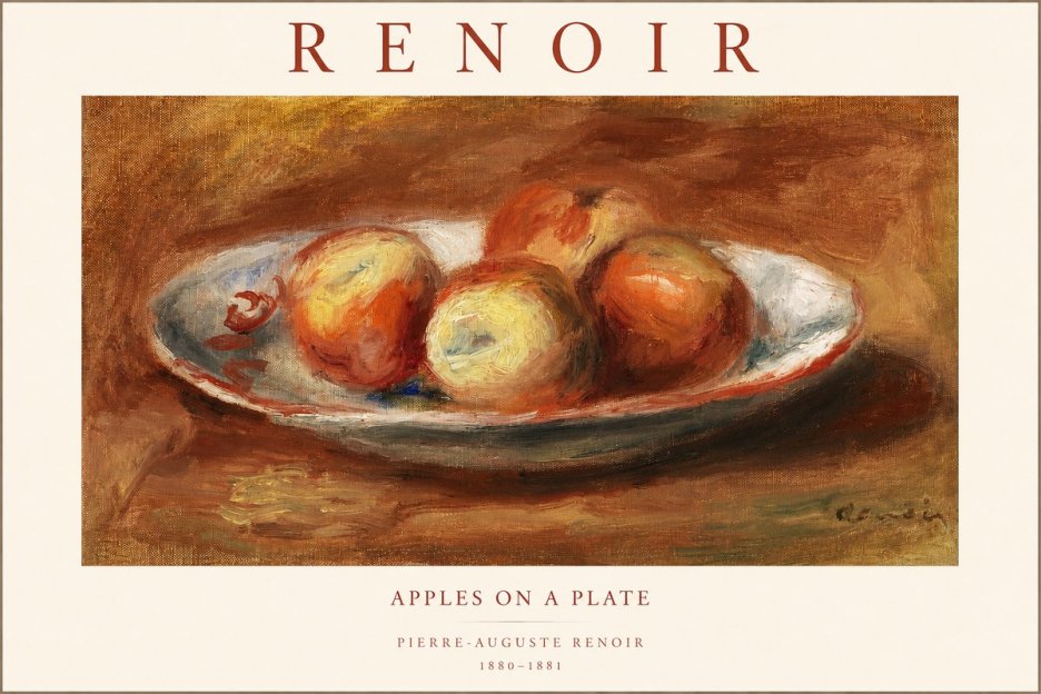 Renoir Apples on a Plate No1 - Juliste
