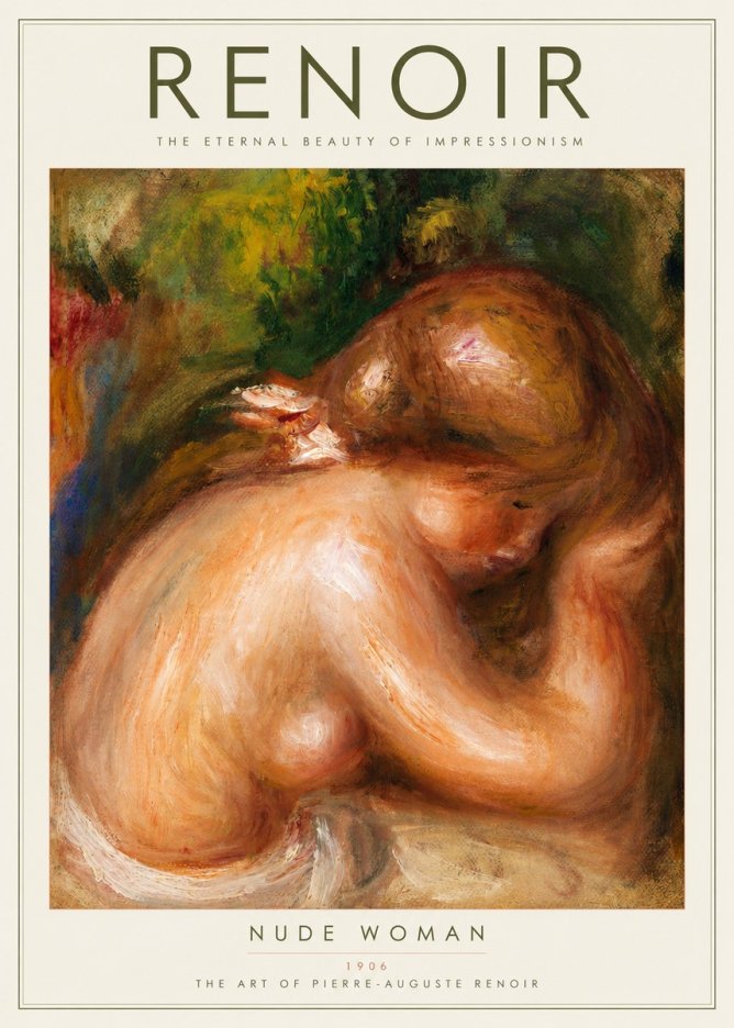 Renoir Female Nude, C. 1910 No2 - Juliste