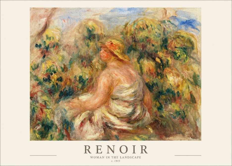 Renoir Woman in a Garden (Study) No2 - Juliste
