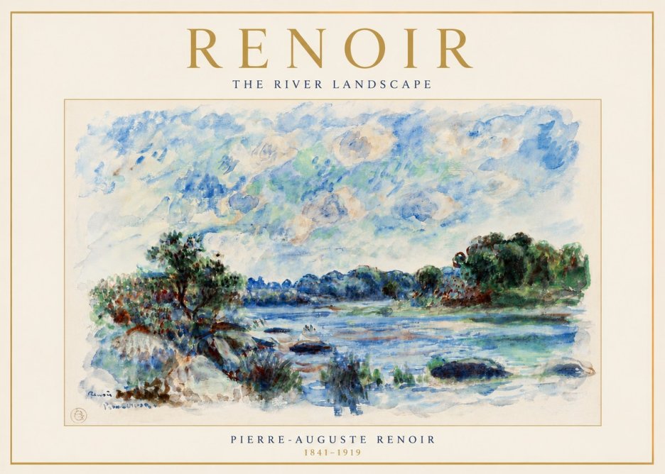 Renoir The River Landscape No4 - Juliste