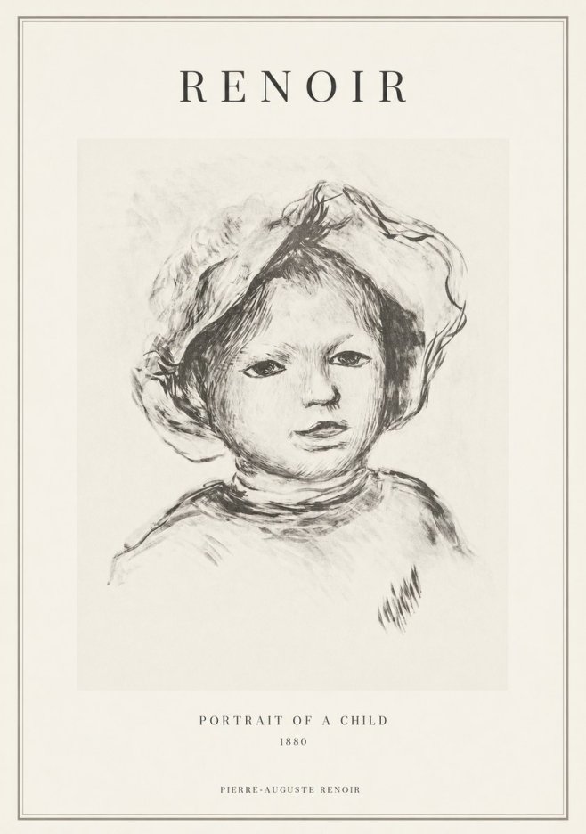 Renoir Portrait of a Child II No1 - Juliste
