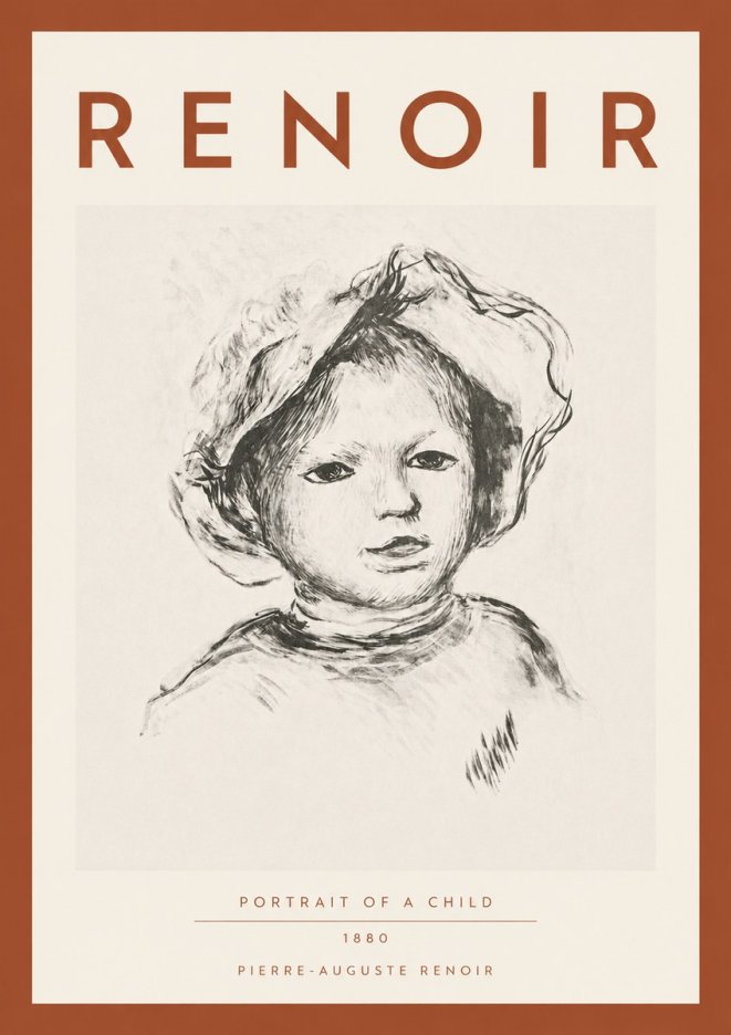 Renoir Portrait of a Child II No4 - Juliste