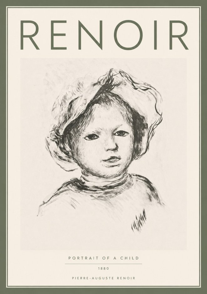 Renoir Portrait of a Child II No5 - Juliste