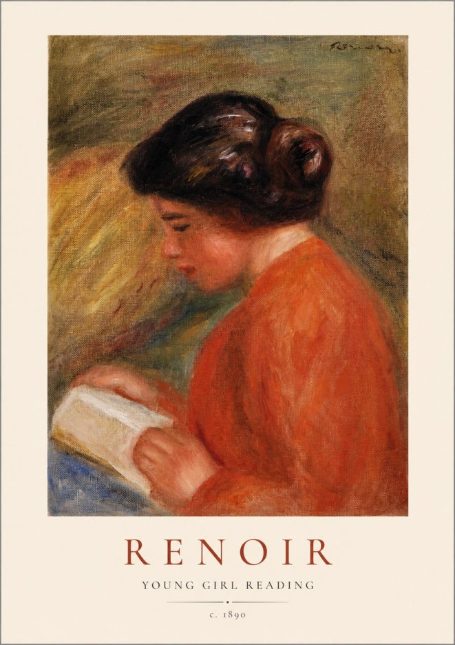 Renoir Young Girl Reading I No1 - Juliste