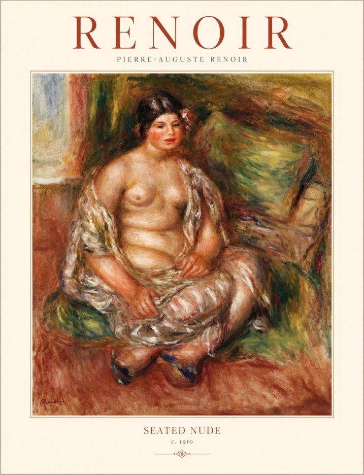Renoir Seated Nude No1 - Juliste