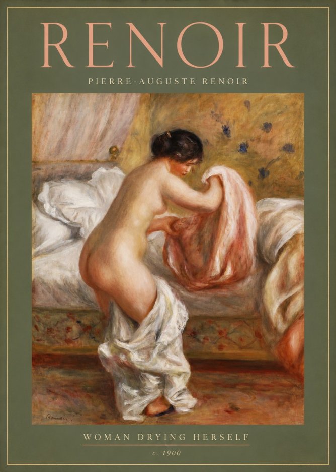 Renoir Woman Drying Herself No2 - Juliste
