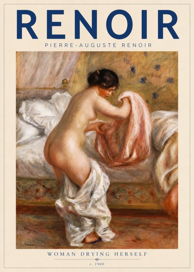 Renoir Woman Drying Herself No3 - Juliste