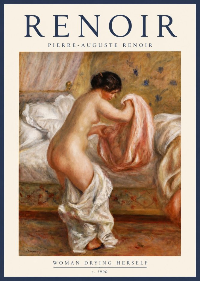 Renoir Woman Drying Herself No6 - Juliste