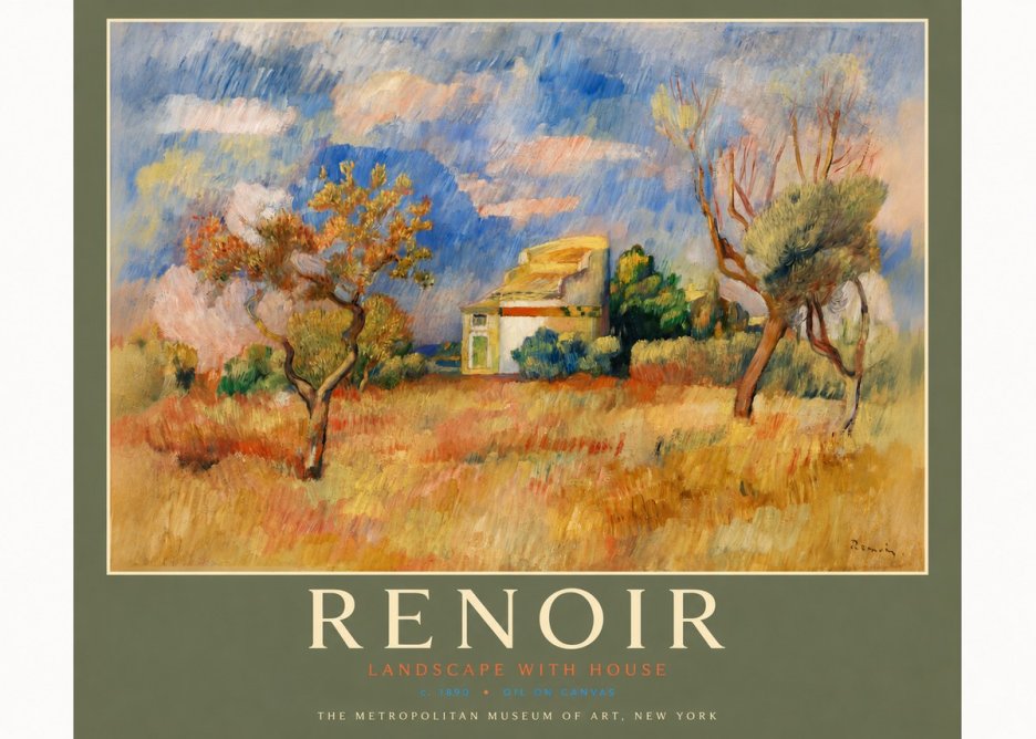 Renoir Landscape with House III No5 - Juliste