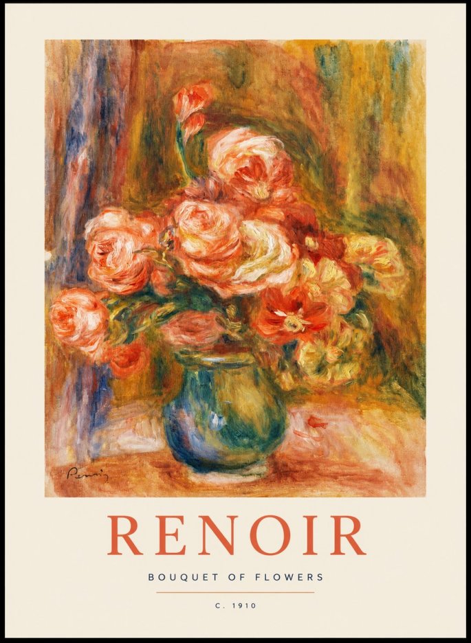 Renoir Bouquet of Flowers II No1 - Juliste
