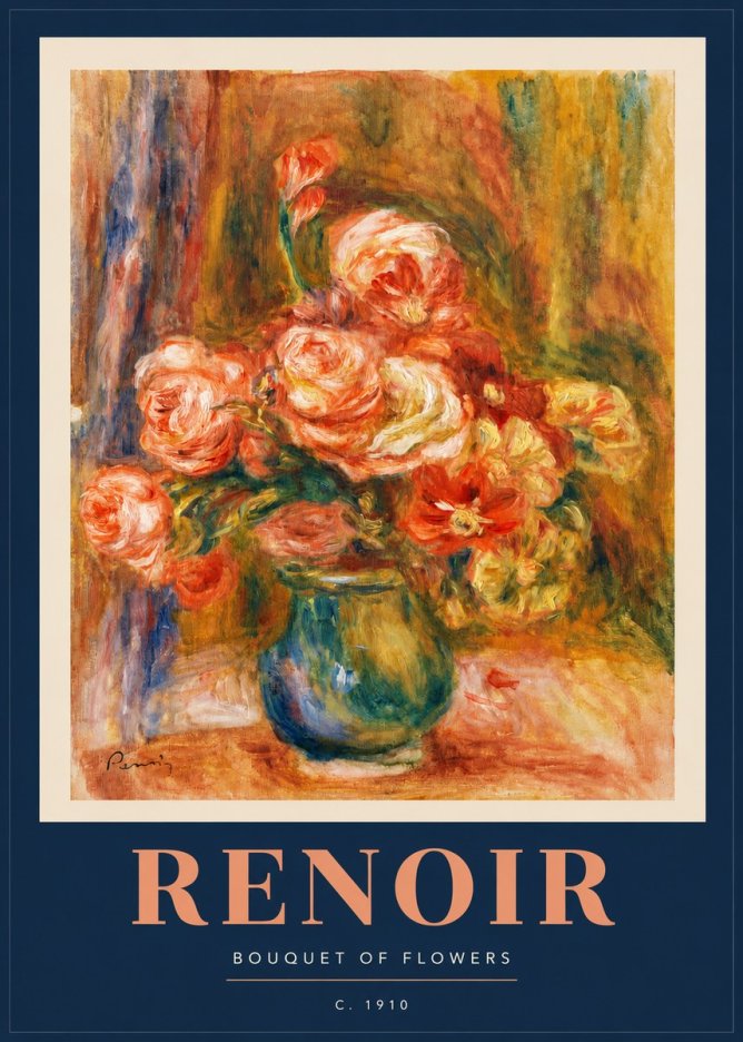 Renoir Bouquet of Flowers II No2 - Juliste