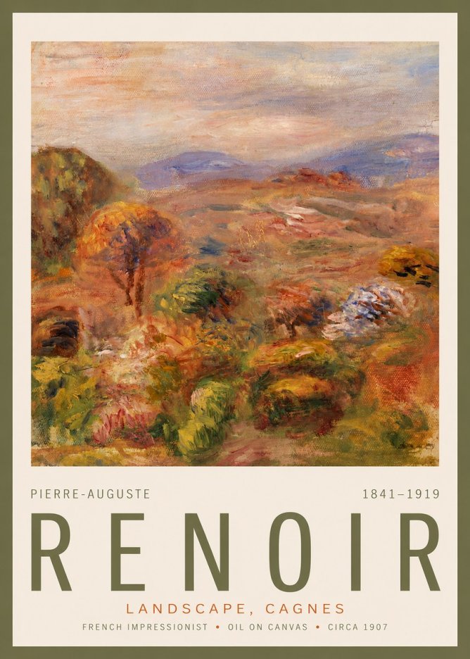 Renoir Landscape, Cagnes No2 - Juliste