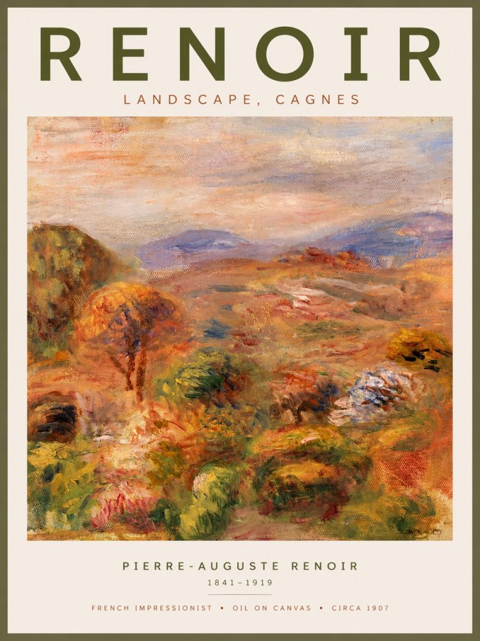 Renoir Landscape, Cagnes No6 - Juliste