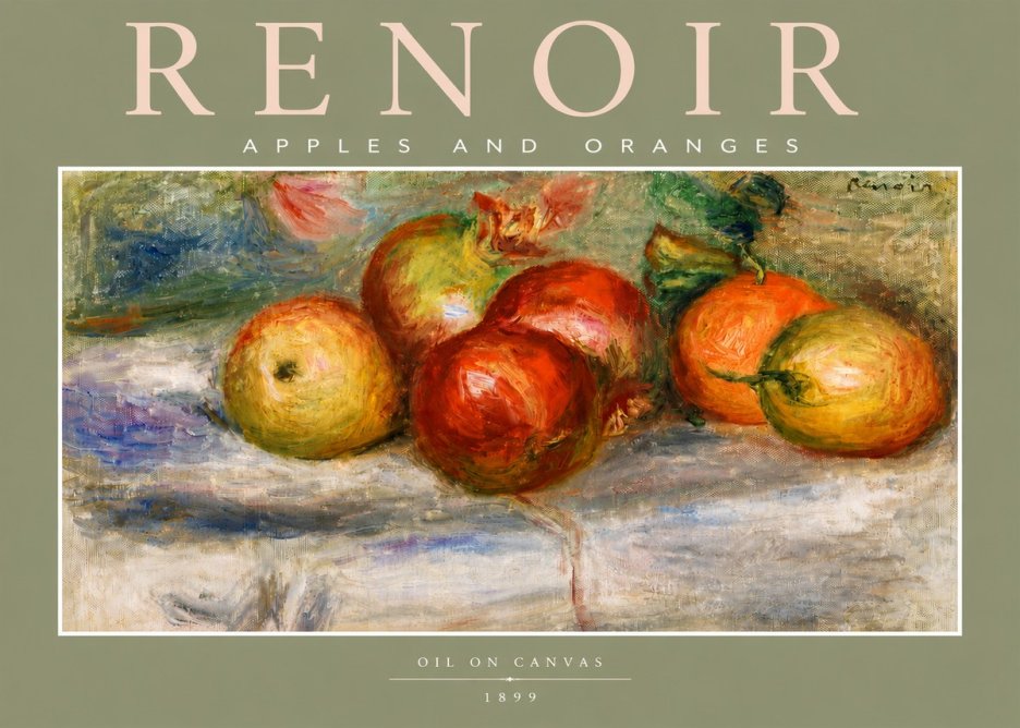 Renoir Apples and Oranges No4 - Juliste