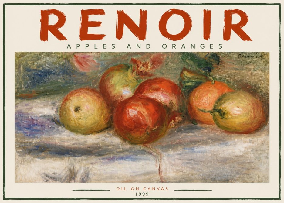Renoir Apples and Oranges No5 - Juliste
