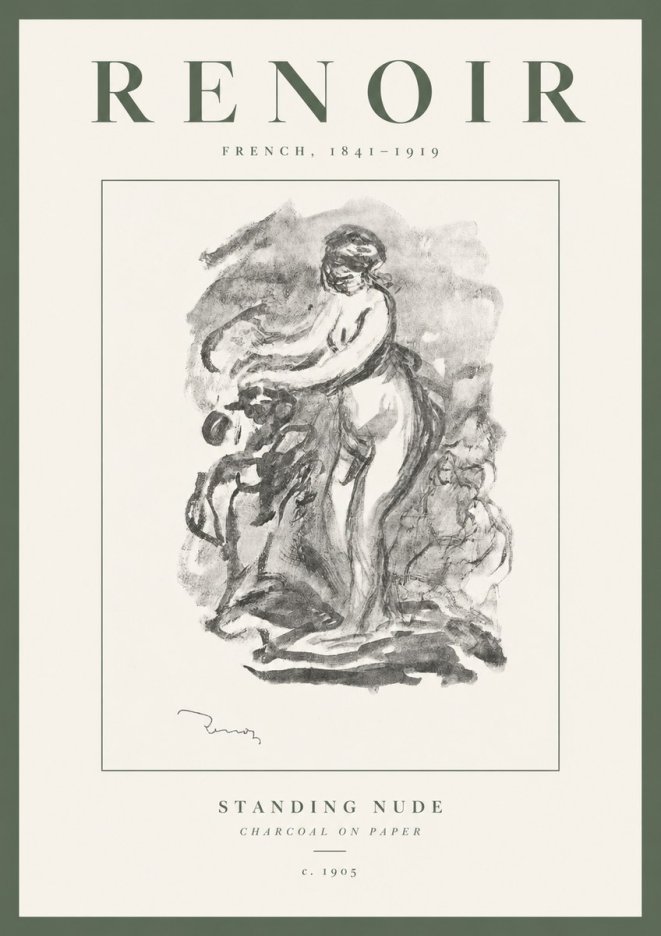 Renoir Standing Nude No3 - Juliste