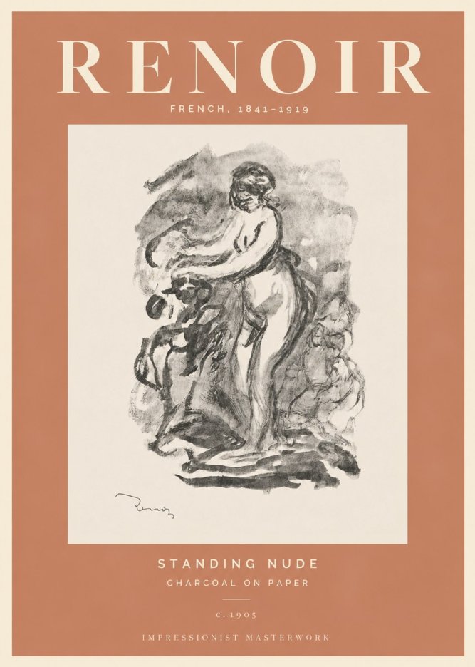 Renoir Standing Nude No5 - Juliste