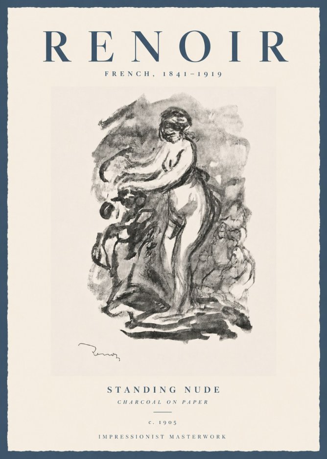 Renoir Standing Nude No6 - Juliste