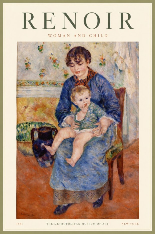 Renoir Woman and Child No2 - Juliste