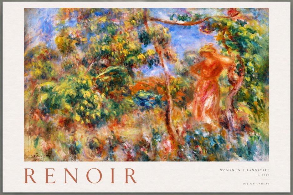Renoir Woman in a Landscape No3 - Juliste