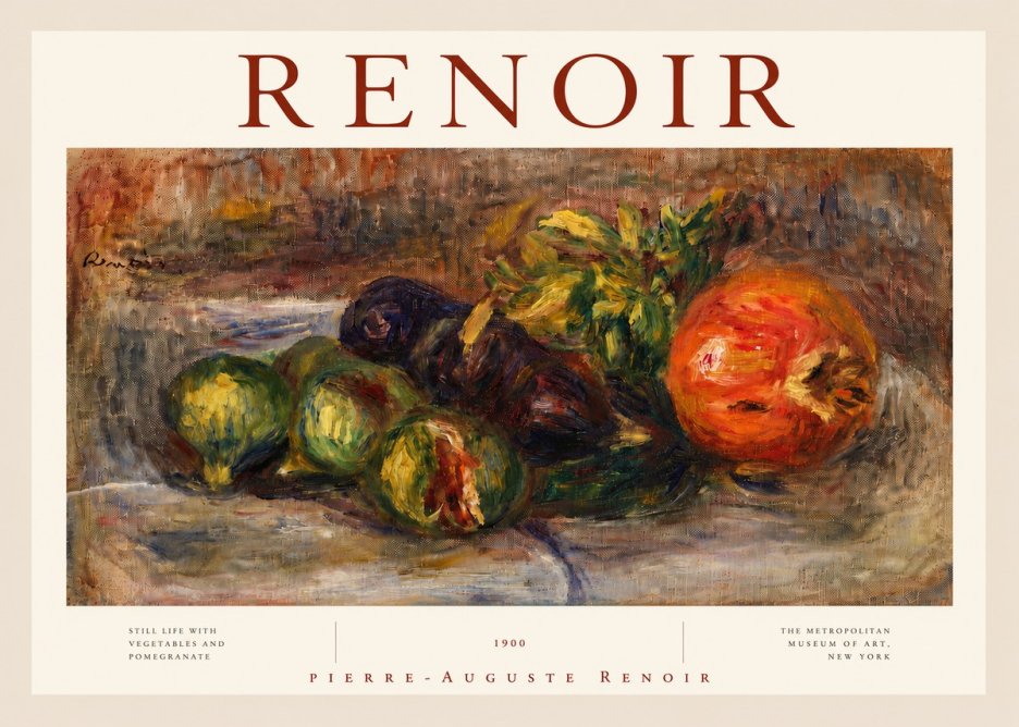 Renoir Still Life with Fruits and Vegetables No3 - Juliste