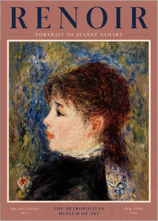 Renoir Portrait of a Young Woman II No4 - Juliste